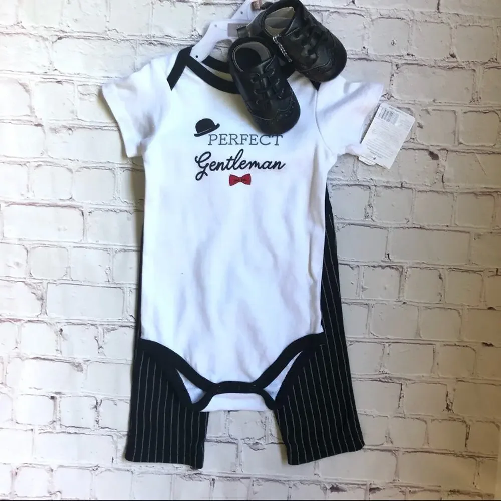 Little Treasures Baby Boy Three Piece Set Sz 9-12M